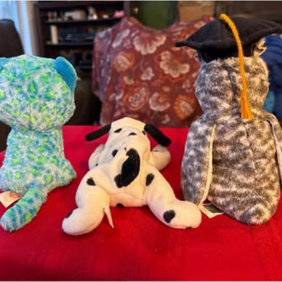 Ty Beanie Baby Stuffed Animals Toy Lot - Leona, Dotty, Smart - Picture 4 of 10